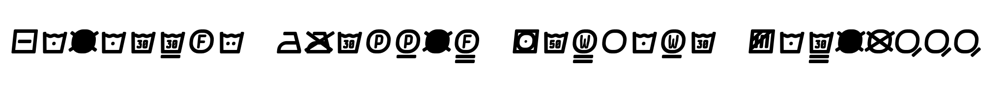 Monostep Washing Symbols Rounded RegularItalic image